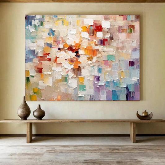Colorful Block Abstract Art for Contemporary Art Gallery Feature Walls DLZ3246