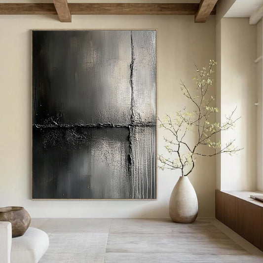 Black Abstract Minimalism for Luxury Spa Lounge & Sophisticated Home Theater STSC425