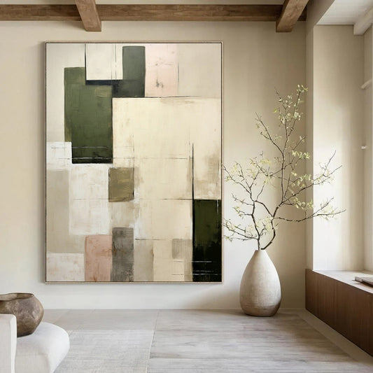 Earth - Toned Geometric Art for Rustic Home & Design Studio DLZ0596