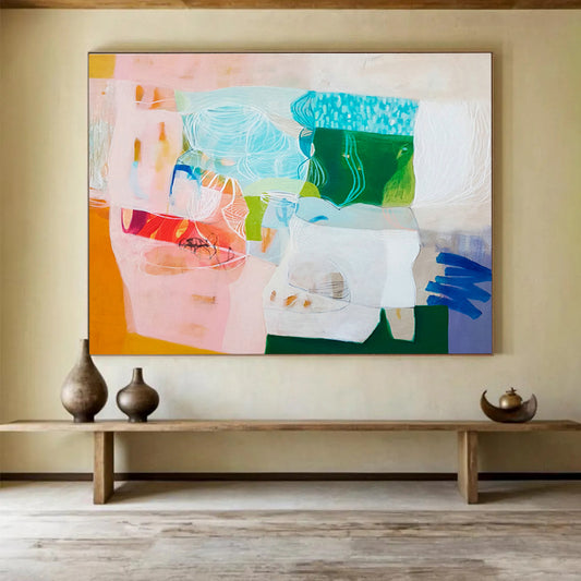 Colorful Geometric Abstract Art for Creative Workspaces DLZ2438