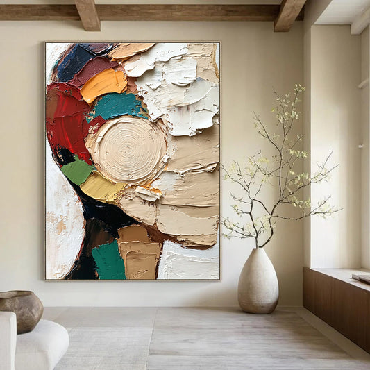 Textured Portrait Abstract for Contemporary Art Gallery & Avant - Garde Home STSC283