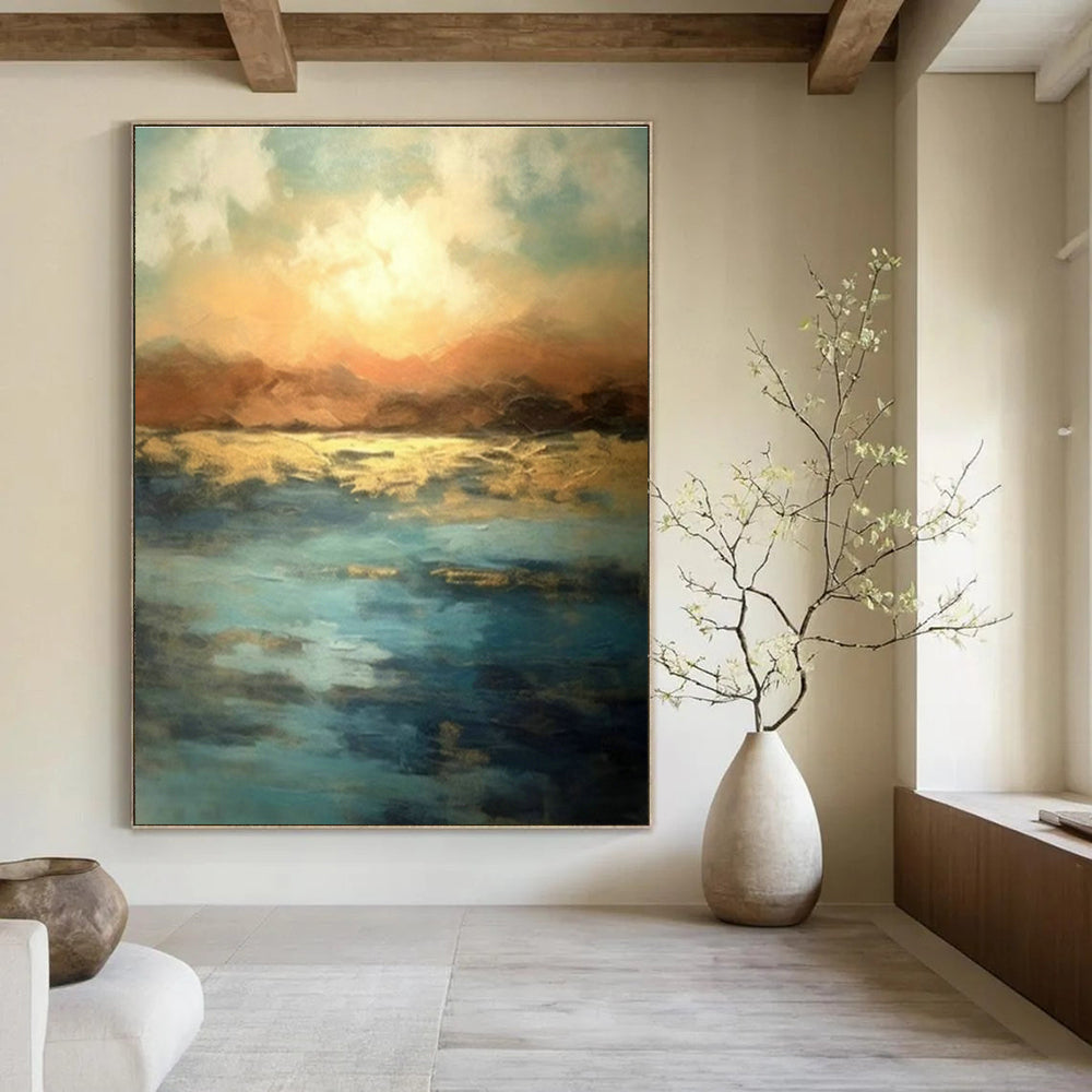 Seaside - Inspired Abstract Art for Coastal Home & Nautical Art Museum DLZ1925