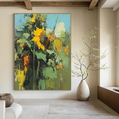 Textured Sunflower Bouquet for Rustic Farmhouse & Cheerful Kitchen STSC335