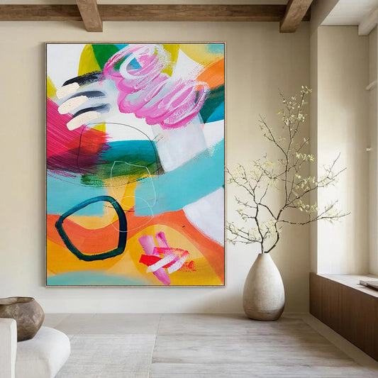Colorful Dynamic Art for Fitness Studio Wall Motivators DLZ0099