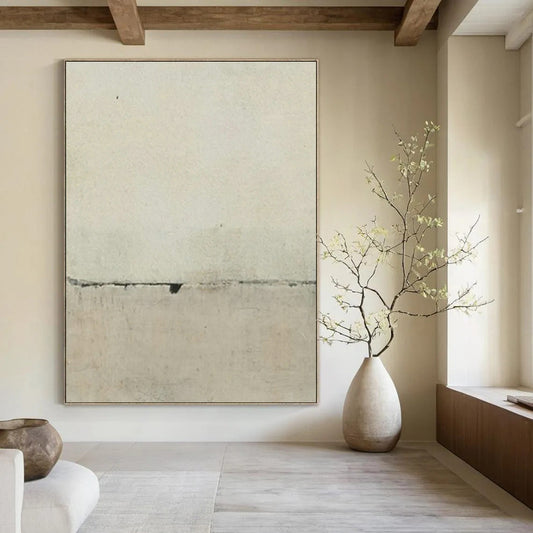 Light Gray Solid Abstract Art for Neutral - Toned Home & Modern Gallery DLZ1129