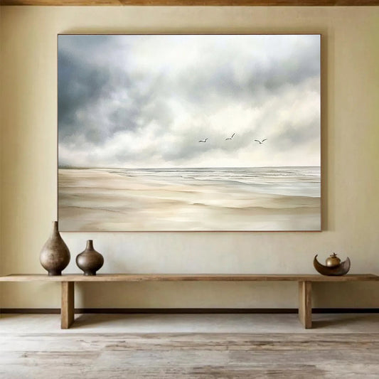 Serene Coastal Art for Seaside Cottage & Yoga Studio SC616