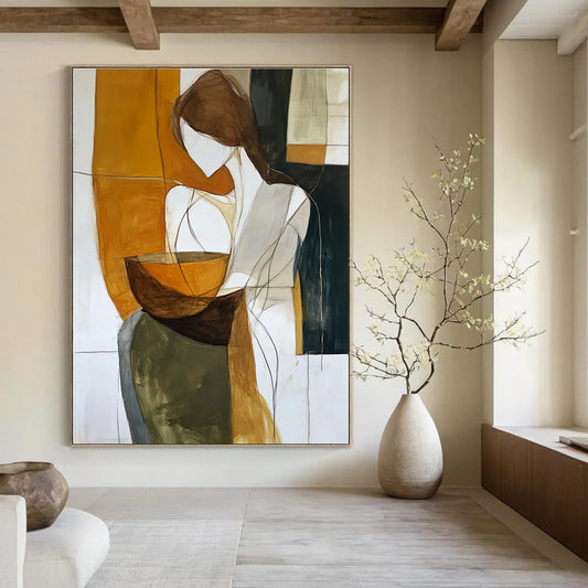 Abstract Woman with Bowl for Cultural Art Space & Art - Loving Kitchen STSC299