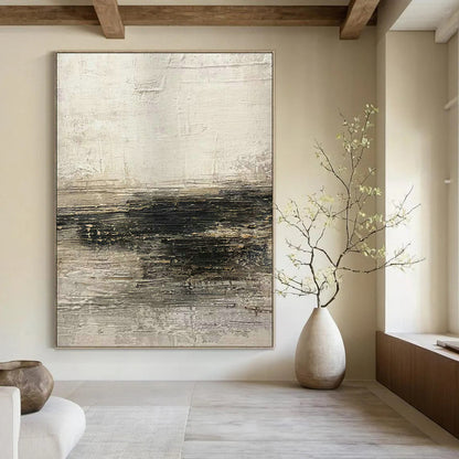 Gray - White Textured Abstract Art for Rustic Art Studio & Industrial - Chic Café DLZ1883