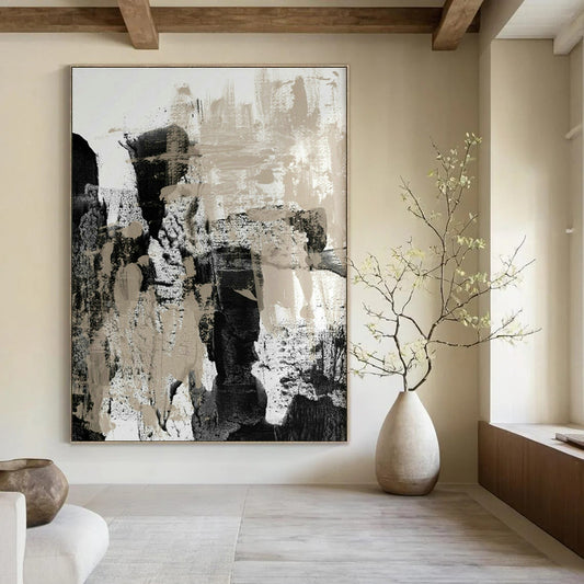 Abstract Ink - Texture Art for Asian - Inspired Spa & Art Gallery Corridor DLZ0973