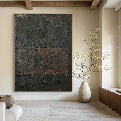 Dark Gray Abstract Art for Sophisticated Home Theater Entrances DLZ0185