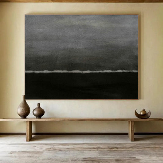 Gray - Tone Minimalist Abstract Art for Modern Spa DLZ2982