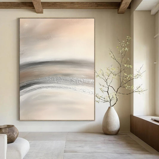 Monochrome Textured Waves for Industrial - Style Loft & Abstract Art Exhibition STSC949