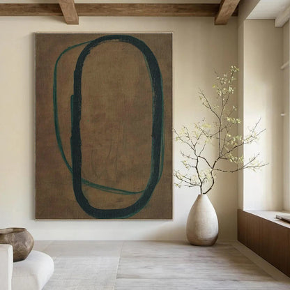 Minimalist Double - Loop Abstract Art for Modern Office & Home Study DLZ1160