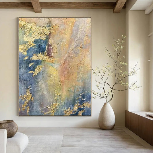 Gold - Blue Gradient Abstract for Coastal Penthouse & Art Deco Rooftop Bar DLZ0909