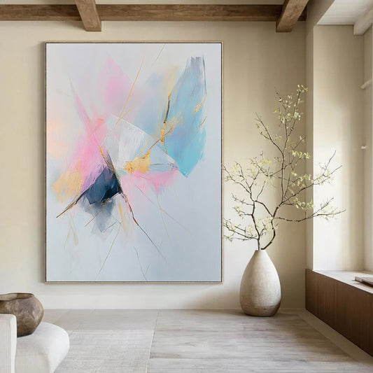 Pastel Abstract with Gold for Luxury Bedroom & Upscale Boutique STSC783