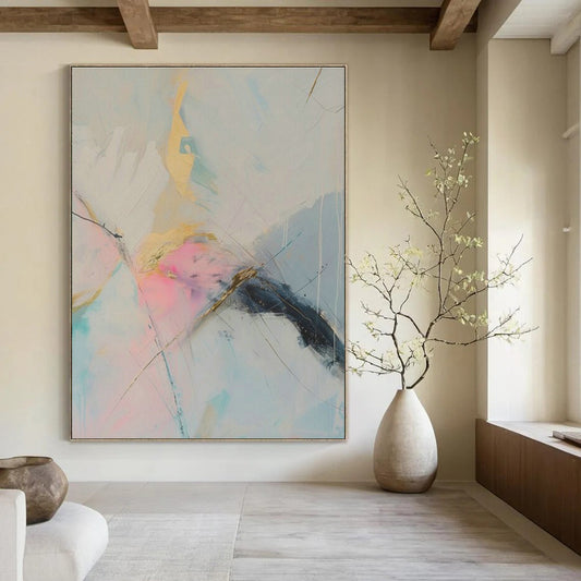 Gold - Accented Abstract Art for Luxury Hotel Lobby & Art - Loving Home Office DLZ2088