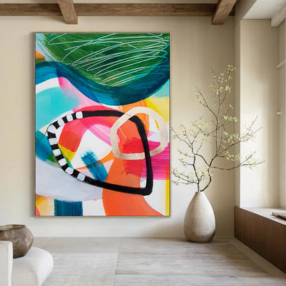 Colorful Geometric Art for Modern Office Breakout Spaces DLZ0100