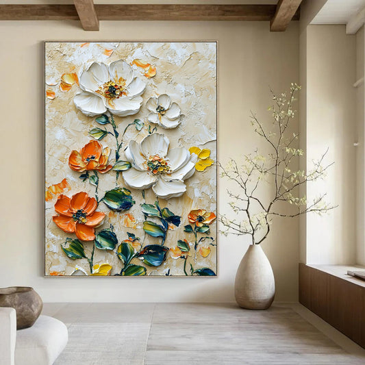 3D Floral Relief Art for Charming Garden Room & High - End Florist Shop DLZ0732