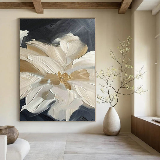 Detailed Floral Oil Painting for Feminine Dressing Room & High - End Spa DLZ1995