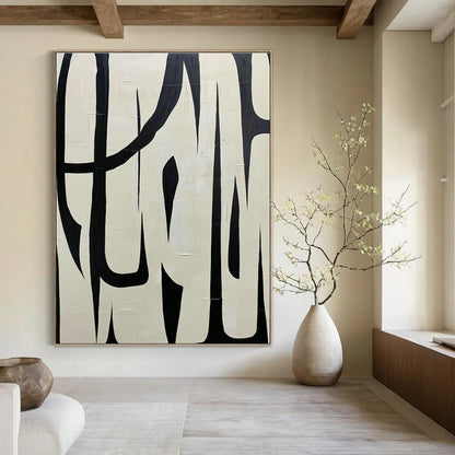 Black - White Abstract Art for Avant - Garde Café & Modern Art Museum DLZ2038