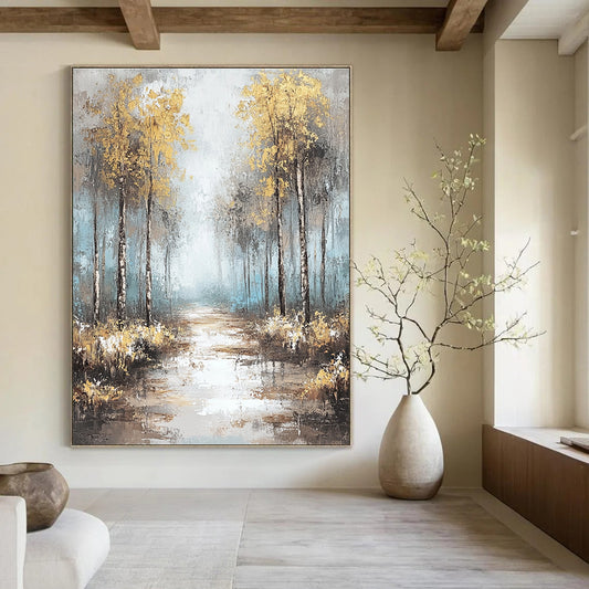 Misty Forest Path Art for Living Room & Hotel Lobby STSC060