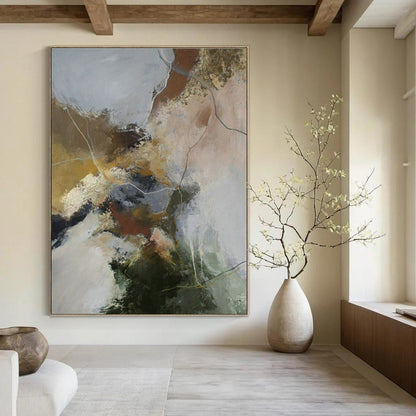 Vibrant Mixed - Media Abstract Art for Living Room & Studio DLZ0393