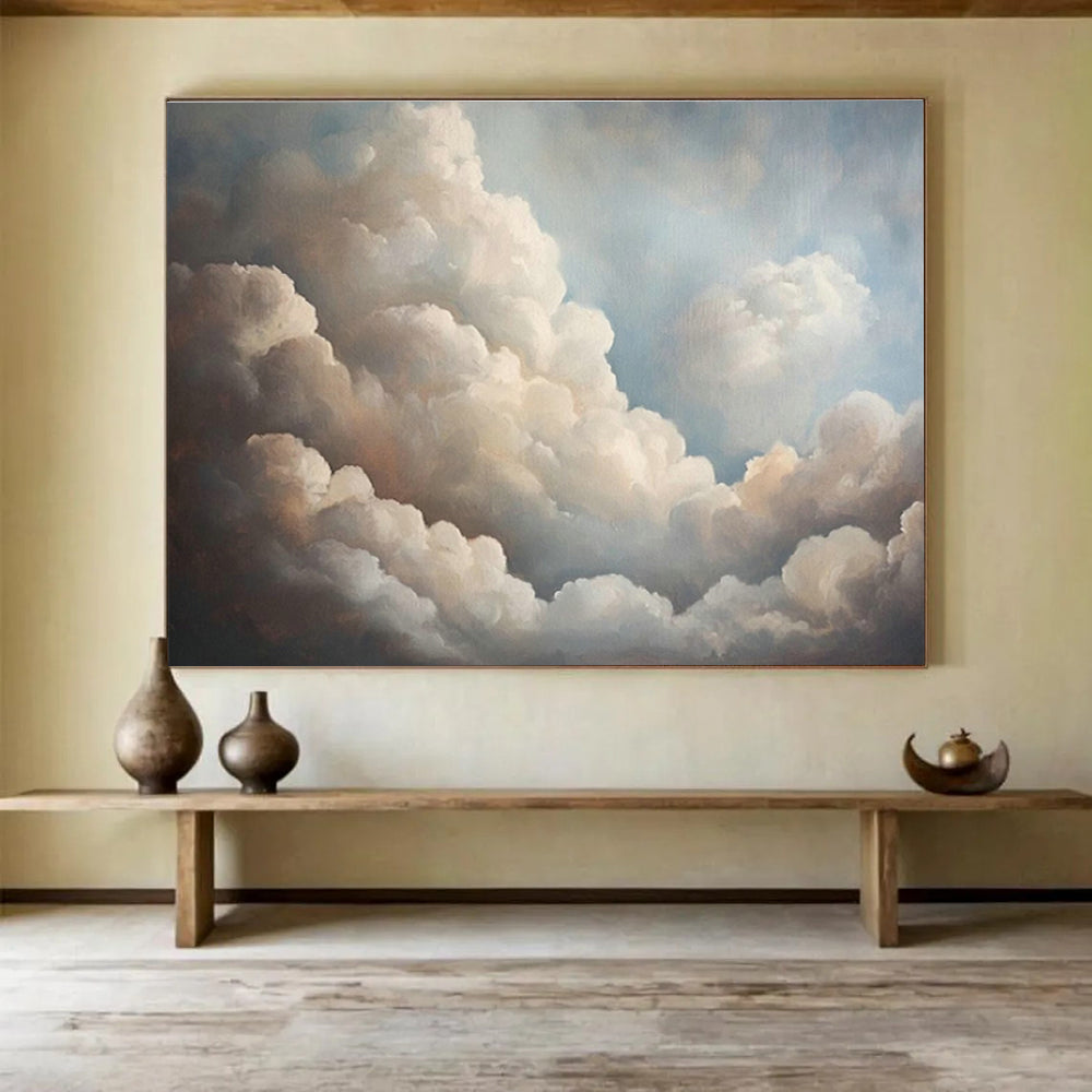 Cloud Oil Painting for Serene Bedroom Ceiling Overlooks DLZ2566