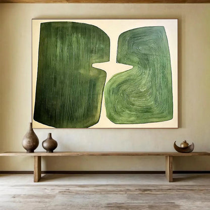 Green Geometric Abstract for Modern Office Reception DLZ3004