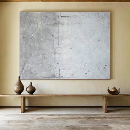 Gray - White Textured Art for Minimalist Home Library Backdrop Walls DLZ3232
