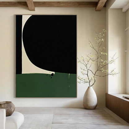 Black - White Geometric Abstract Art for Modern Office & Gallery DLZ1221