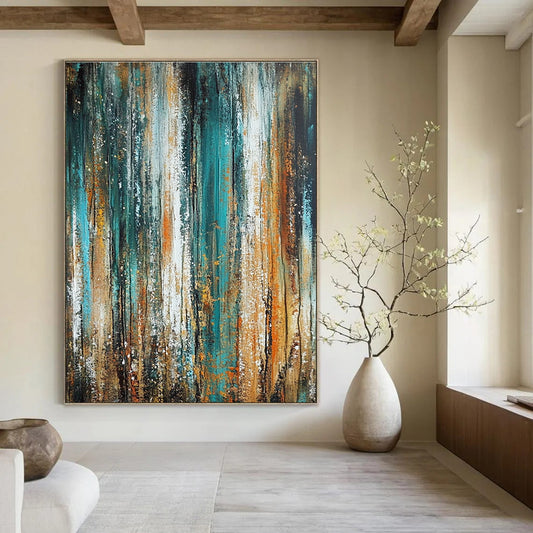 Abstract Vertical Strokes for Industrial - Style Loft & Contemporary Art Space STSC205