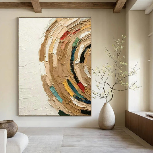 Colorful Textured Circle Art for Art Studio Classroom & Eclectic Coffeehouse DLZ1508
