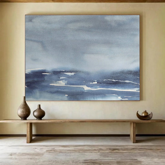 Light Blue Sky - Water Watercolor for Minimalist Beach House Studies DLZ2552