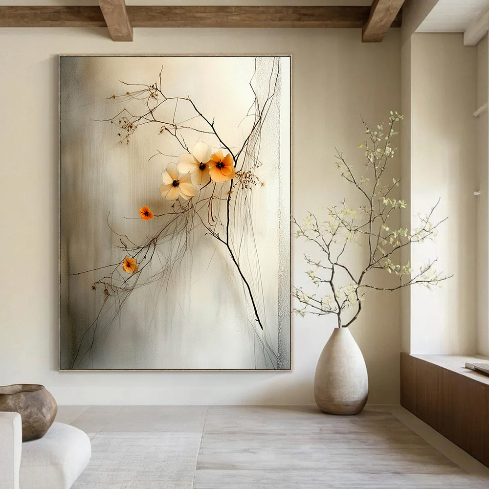 Delicate Dried Flower Arrangement for Minimalist Spa & Rustic Home Decor STSC856