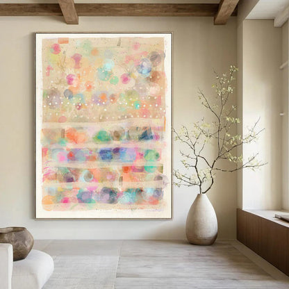 Colorful Polka Dot Art for Kids' Playroom Walls DLZ0104