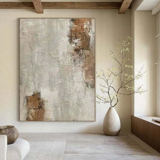 Gray - White Abstract Art for Modern Art Gallery Feature Walls DLZ0187
