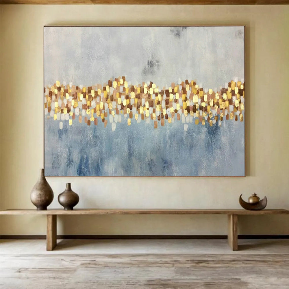 Gold - Blue Decorative Art for Modern Dining Room Accents DLZ2548
