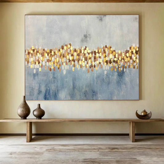 Gold - Blue Decorative Art for Modern Dining Room Accents DLZ2548