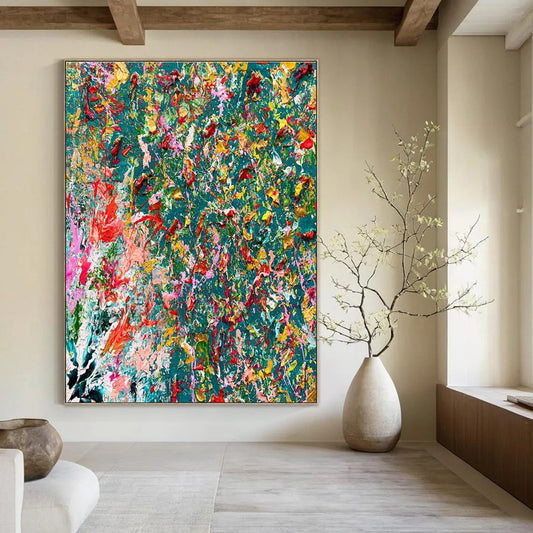 Vibrant Color Splash Art for Creative Studio & Modern Café DLZ2382