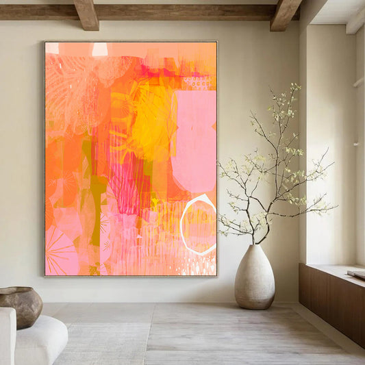 Coral - Toned Abstract Art for Bridal Boutique & Flower Market Café DLZ0642