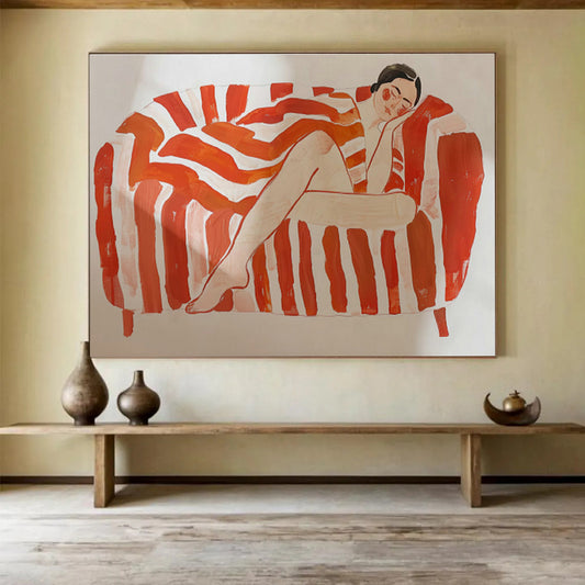 Sofa Nap Figure Art for Cozy Bedrooms DLZ2471