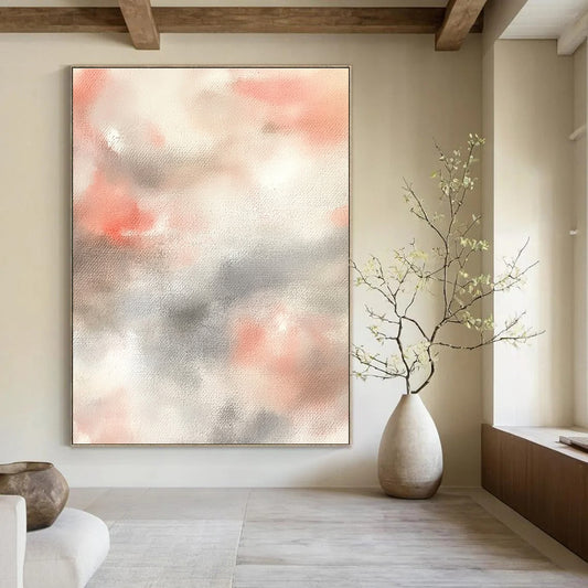 Soft Color Wash Calming Abstract Art for Minimalist Bedroom & Serene Home Reading Nook STSC1462