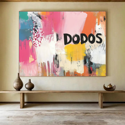 Colorful “DODOS” Graffiti Art for Urban - Style Bar & Art - Lovers’ Den SC456