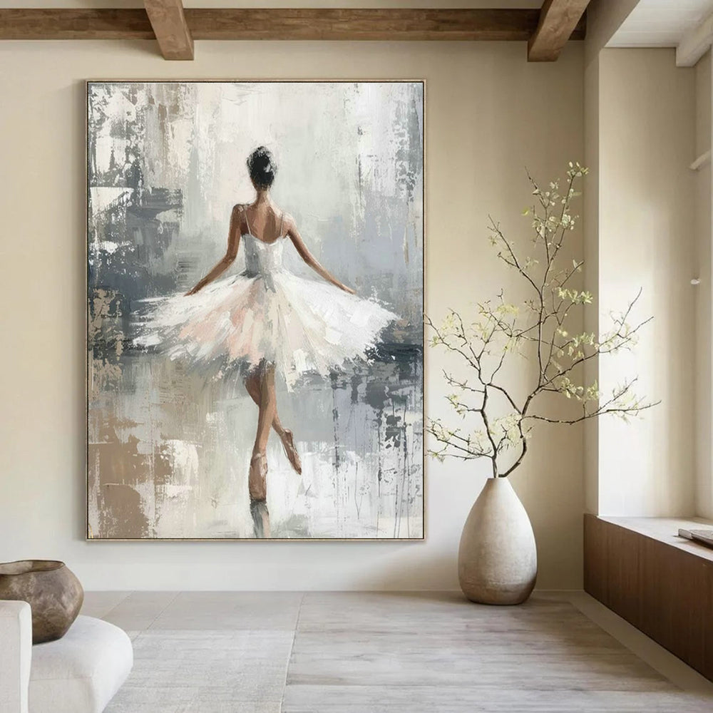 Elegant Ballet Dancer Art for Dance Studio & Feminine Bedroom DLZ1963