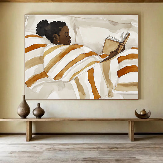 Cozy Lifestyle Art for Bedroom & Bookstore Café SC617