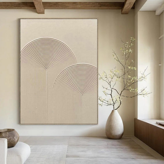 Light Brown Wave - Texture Art for Minimalist Home Study Desks DLZ0233