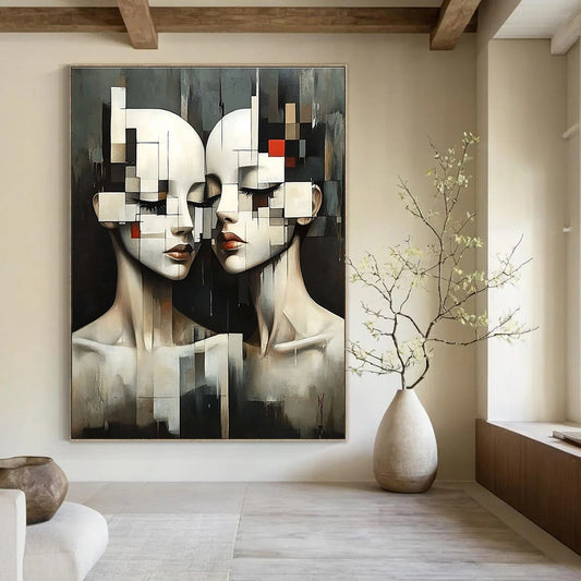 Cubist Faces Art for Modern Art Museum & Creative Home Studio STSC1447