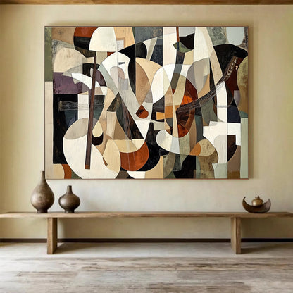 Cubist Musical Instruments Art for Music Studio & Art Gallery Café SC395
