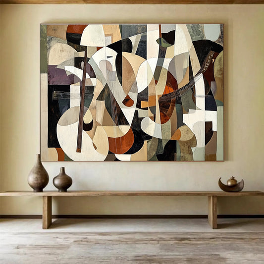 Cubist Musical Instruments Art for Music Studio & Art Gallery Café SC395