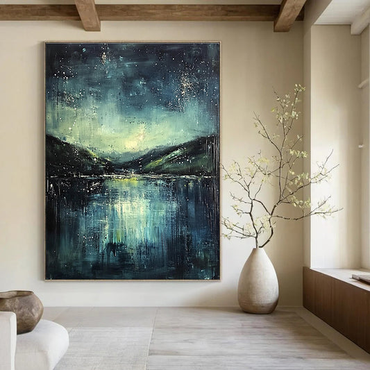 Starry Night Lake for Nature - Lover’s Living Room & Lakeside Cottage STSC294